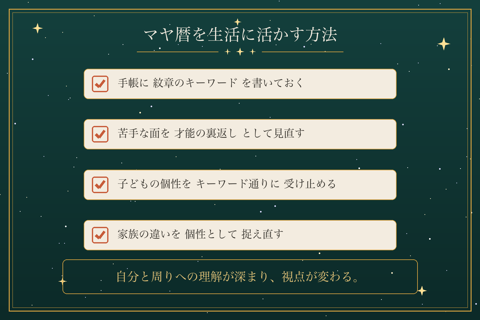マヤ暦を生活に活かす方法