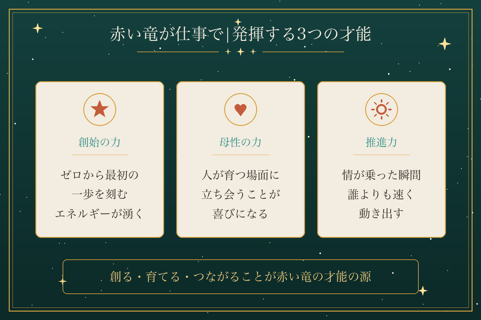 赤い竜が仕事で|発揮する3つの才能