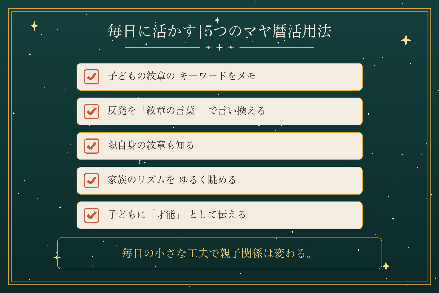 毎日に活かす|5つのマヤ暦活用法
